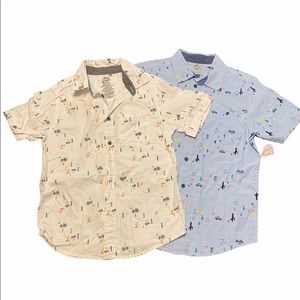 Set of Wonder Nation Boys button up shirts 10/12
